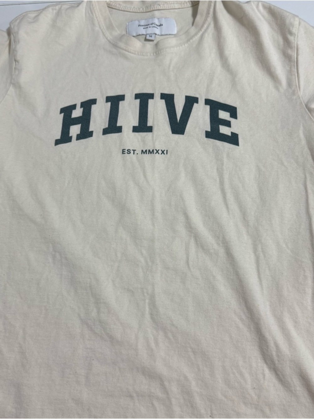 HIIVE Short Sleeve Tee in Cream - HIIVE